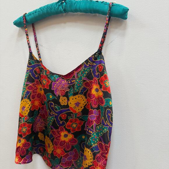 Vintage Floral Satin Camisole - Size L - Picture 3 of 6